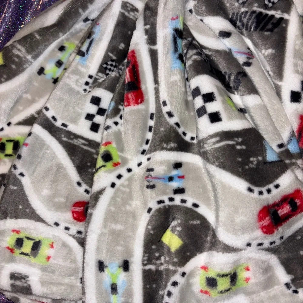 Cars Race Track Throw Blanket